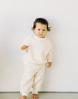 Contrast Fleece Tracksuit - Cream MYLA JANE