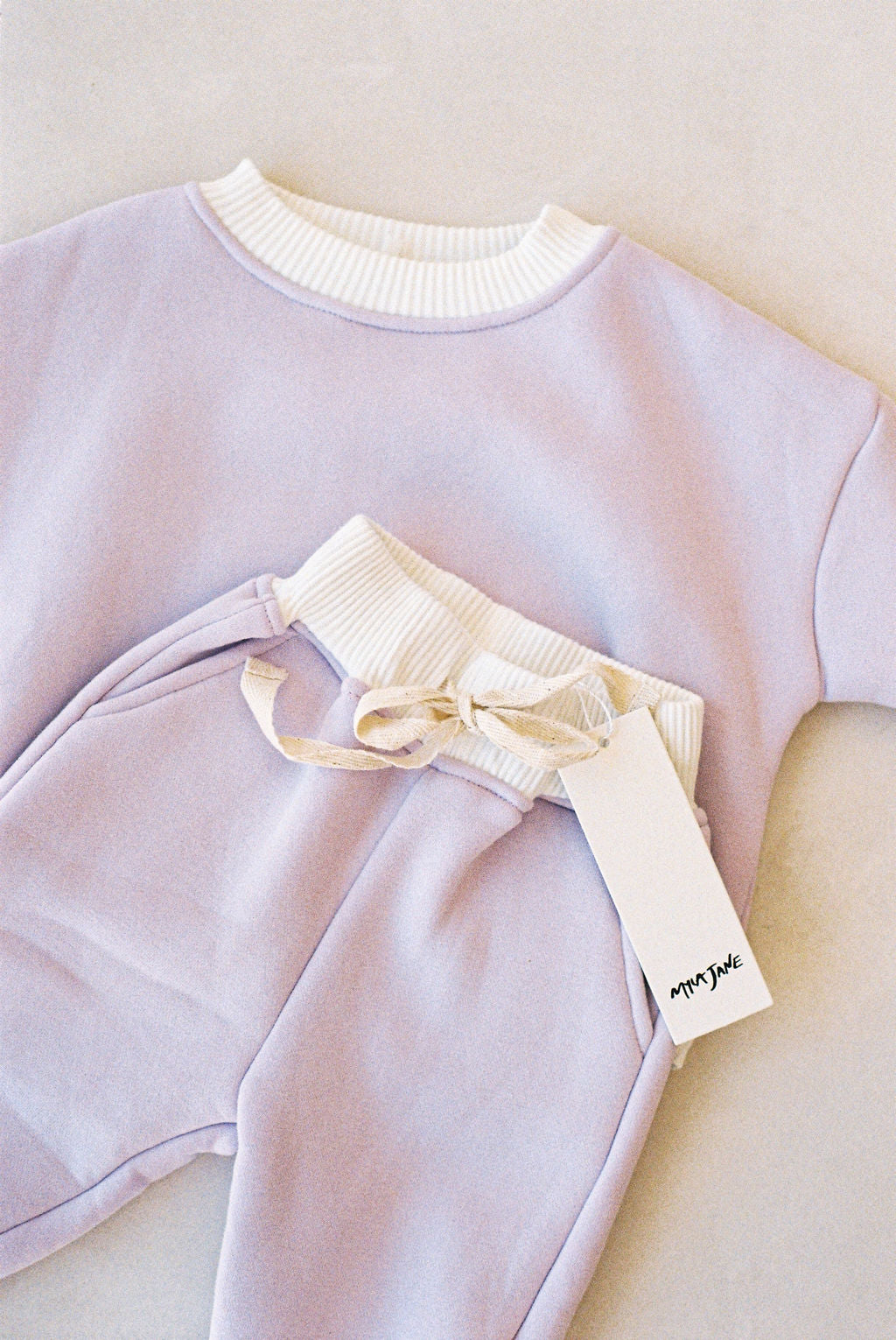 Contrast Fleece Tracksuit - Lavender MYLA JANE