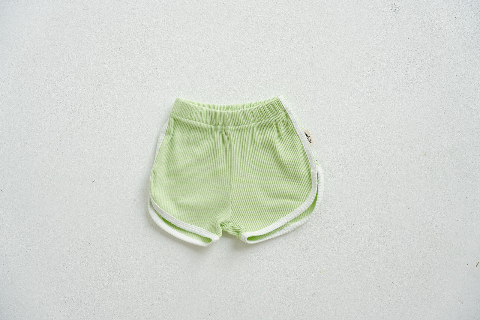 Contrast Rib Shorts - Lime