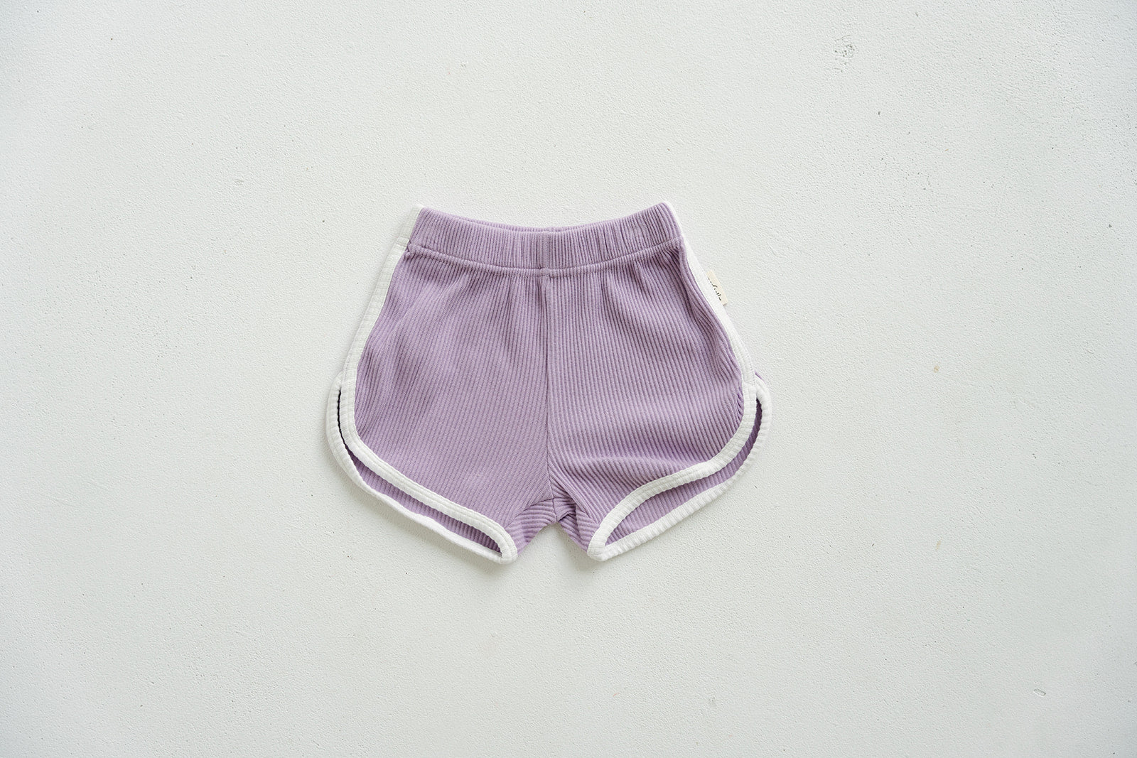 Contrast Rib Shorts - Grape