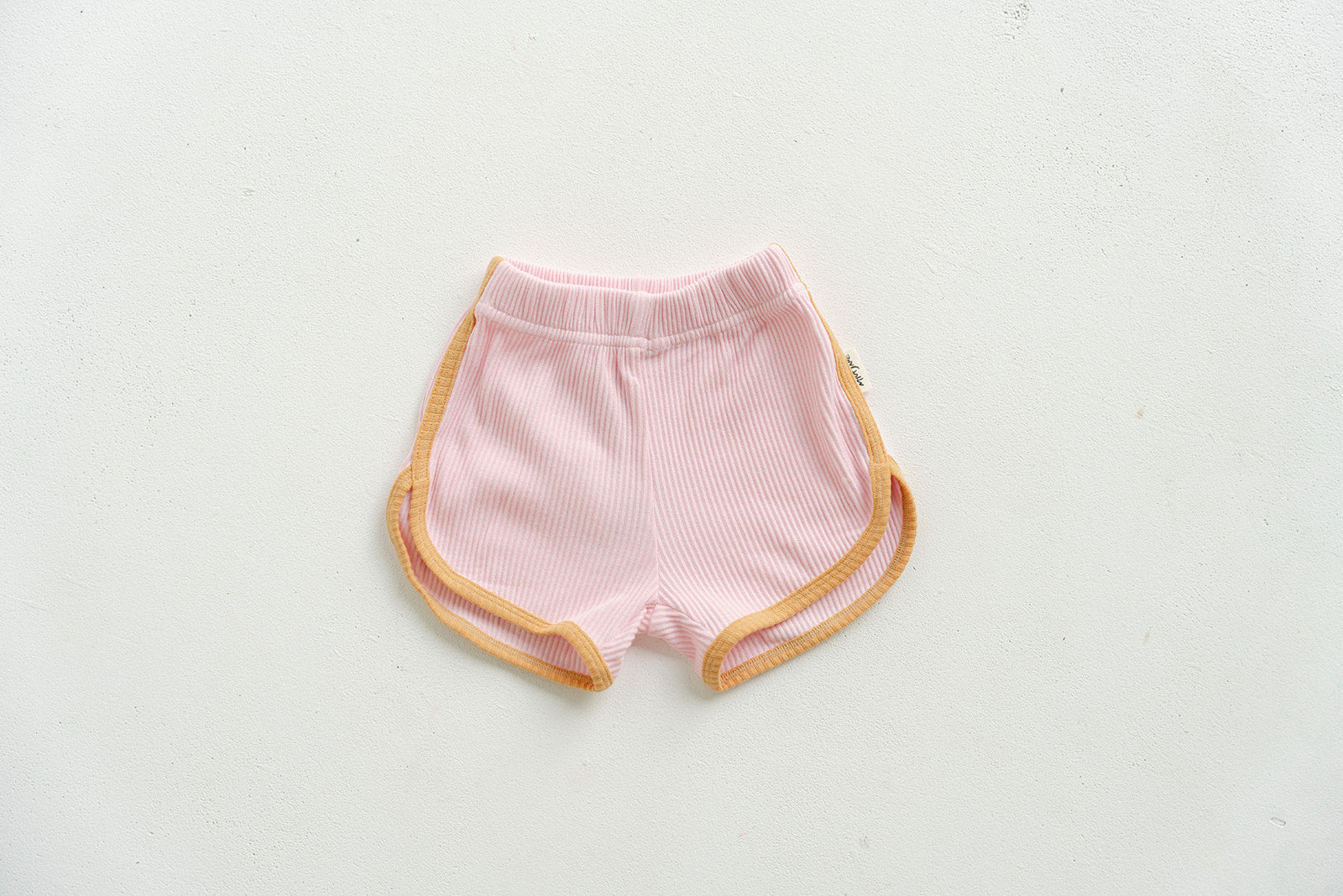 Contrast Rib Shorts - Strawberry