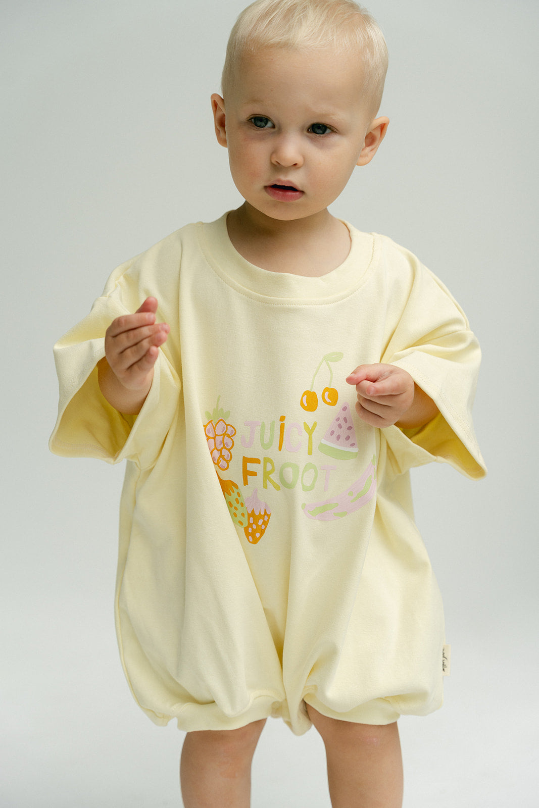 Juicy Froot T-Shirt Romper - Lemon