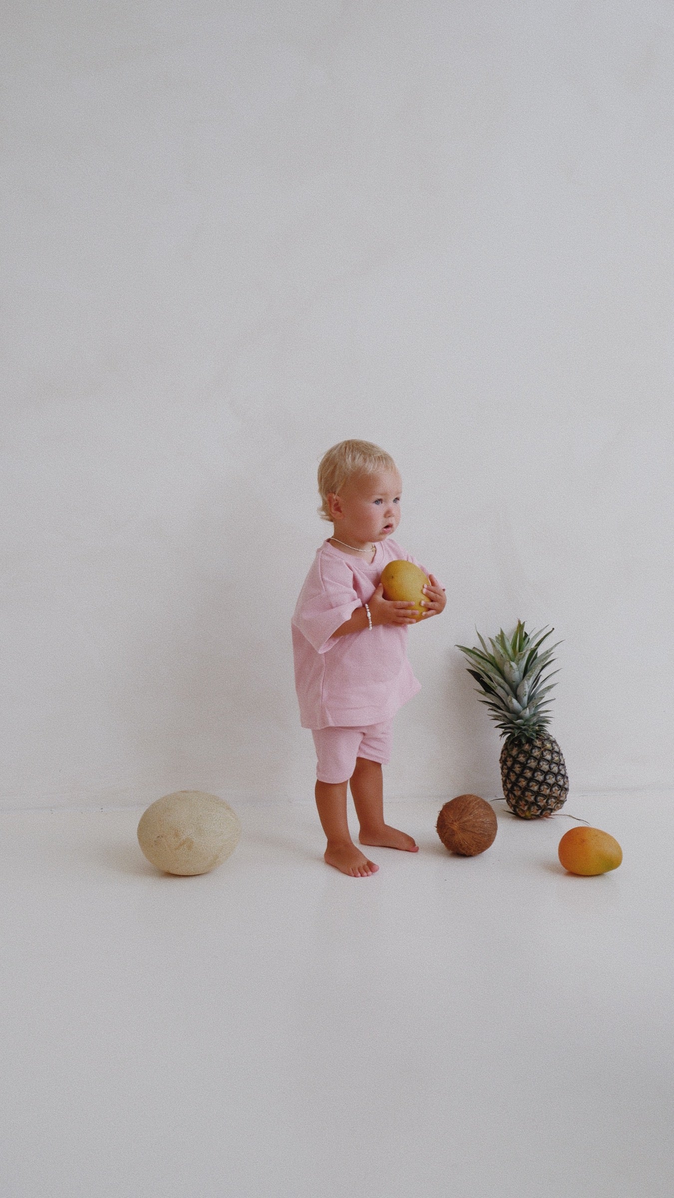 Everyday Ribbed Tee & Bike Shorts - Seashell Pink MYLA JANE