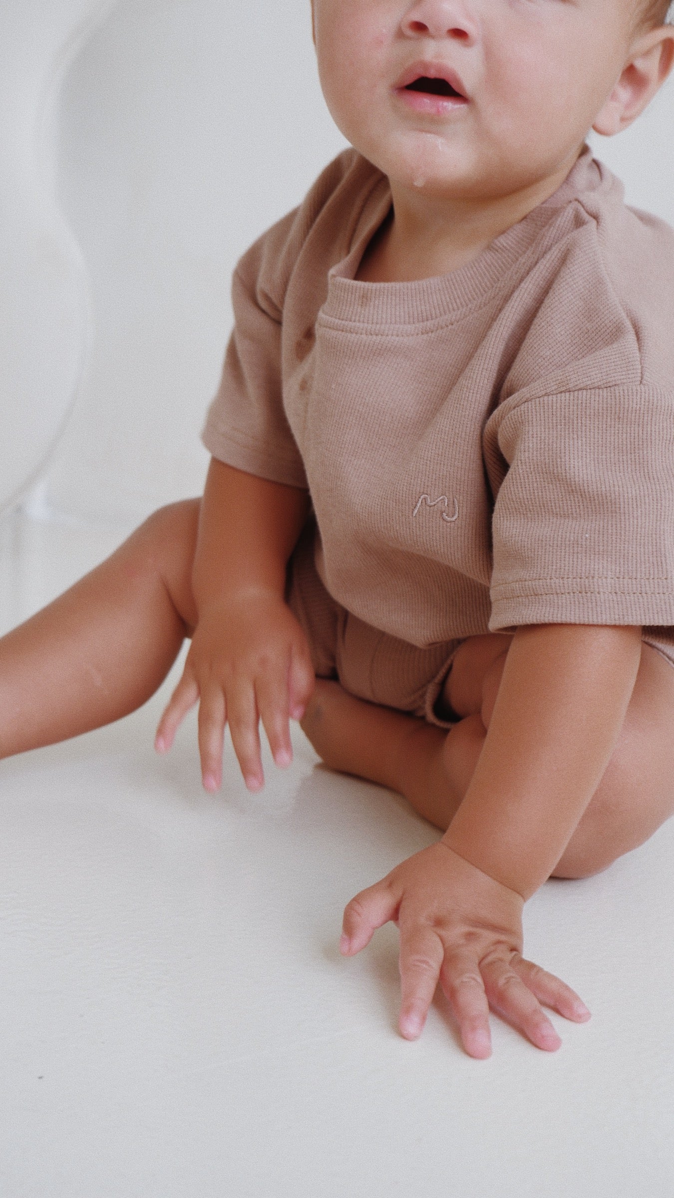 Everyday Ribbed Tee & Bike Shorts - Chocolate MYLA JANE