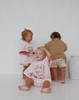 Seashell T-Shirt Romper - Pink/Chocolate MYLA JANE