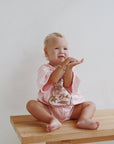 Seashell T-Shirt Romper - Pink/Chocolate MYLA JANE