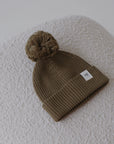 Paradiso Pom Pom Beanie - Olive MYLA JANE