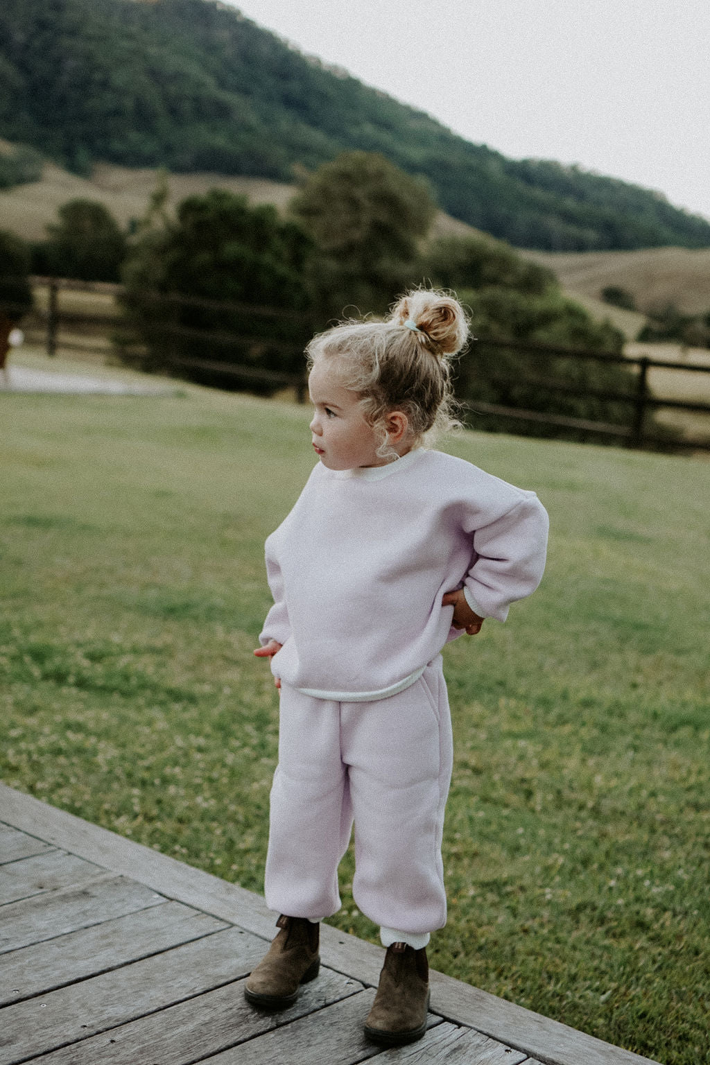 Contrast Fleece Tracksuit - Lavender MYLA JANE