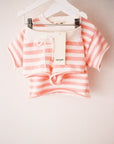 Stripe Knit Tee - Peach MYLA JANE