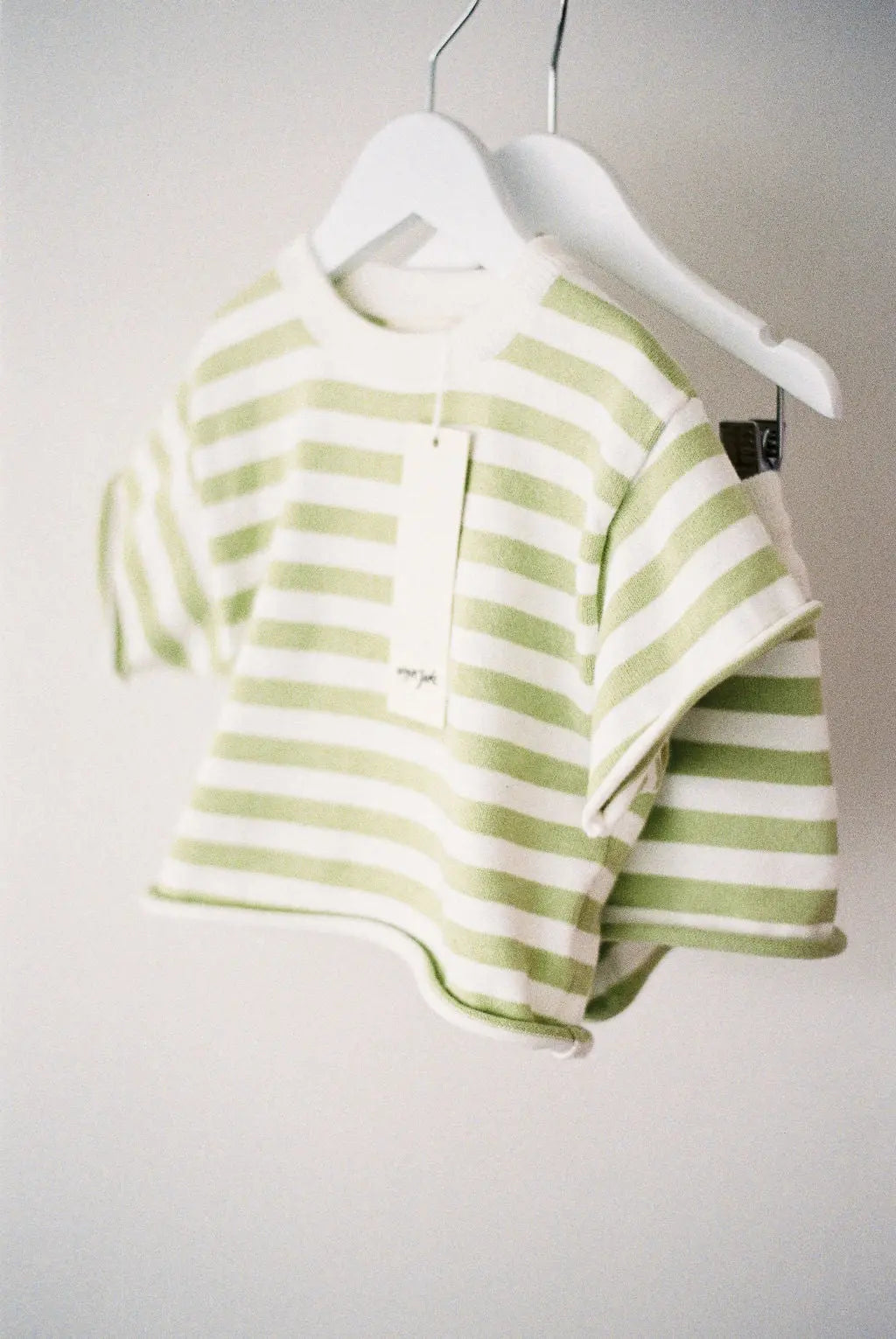 Stripe Knit Tee - Pistachio MYLA JANE