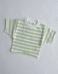 Stripe Knit Tee - Pistachio MYLA JANE