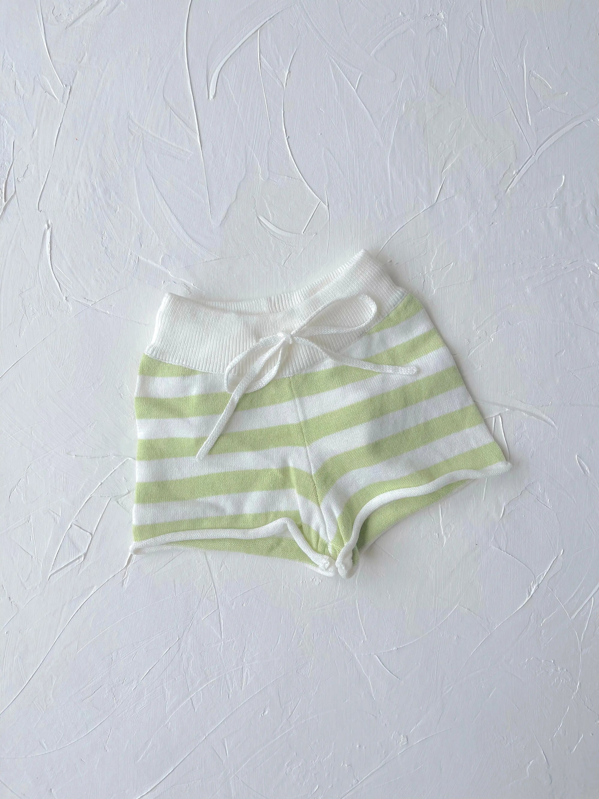 Stripe Knit Shorts - Pistachio MYLA JANE