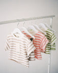 Stripe Knit Tee - Peach MYLA JANE